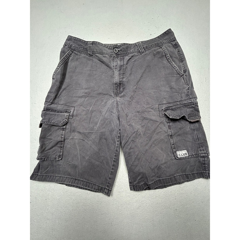 Pro Club Cargo Shorts 100% Cotton Charcoal Gray 38 Mens